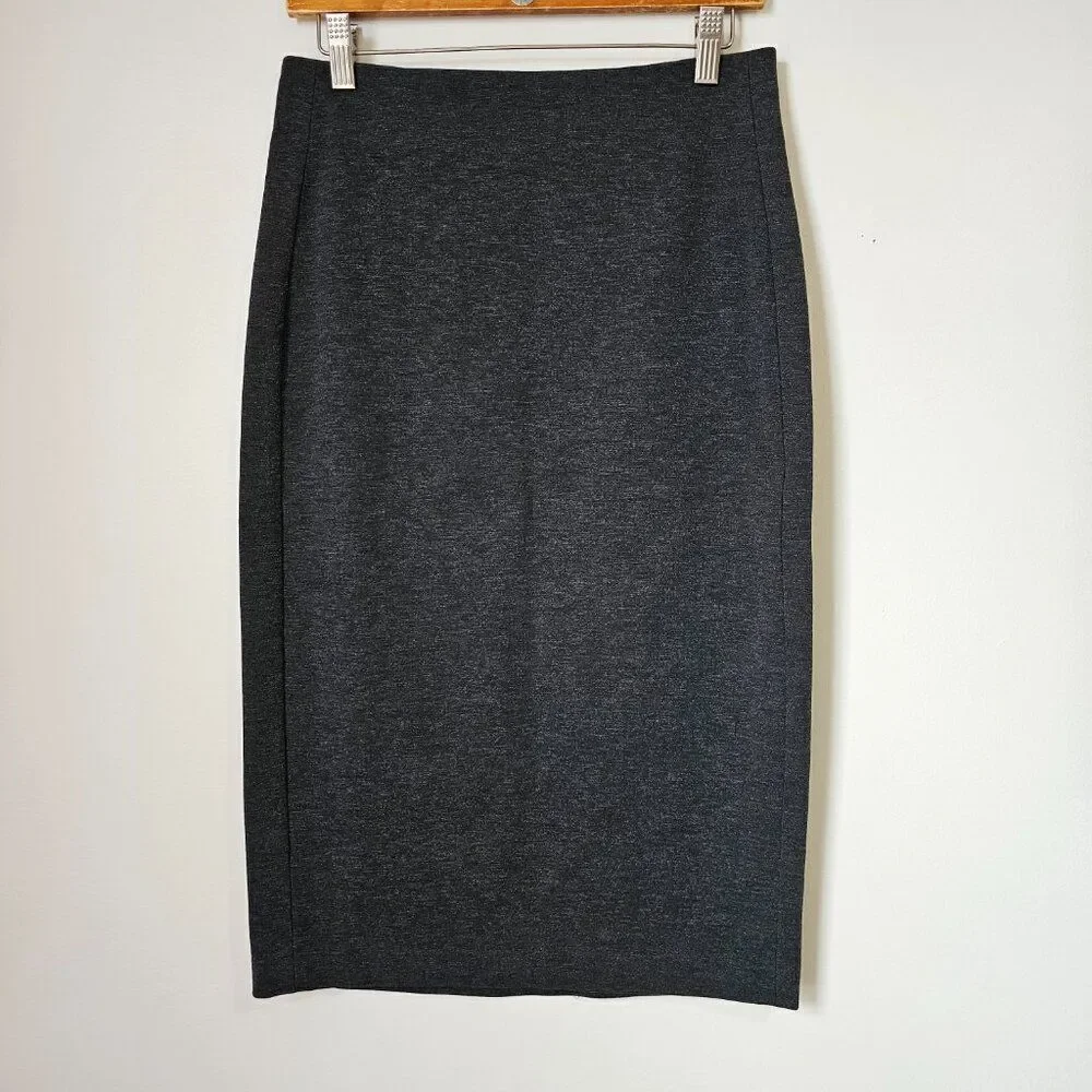 EUC VINCE CAMUTO DARK GREY FITTED PENCIL SKIRT SIZE SMALL